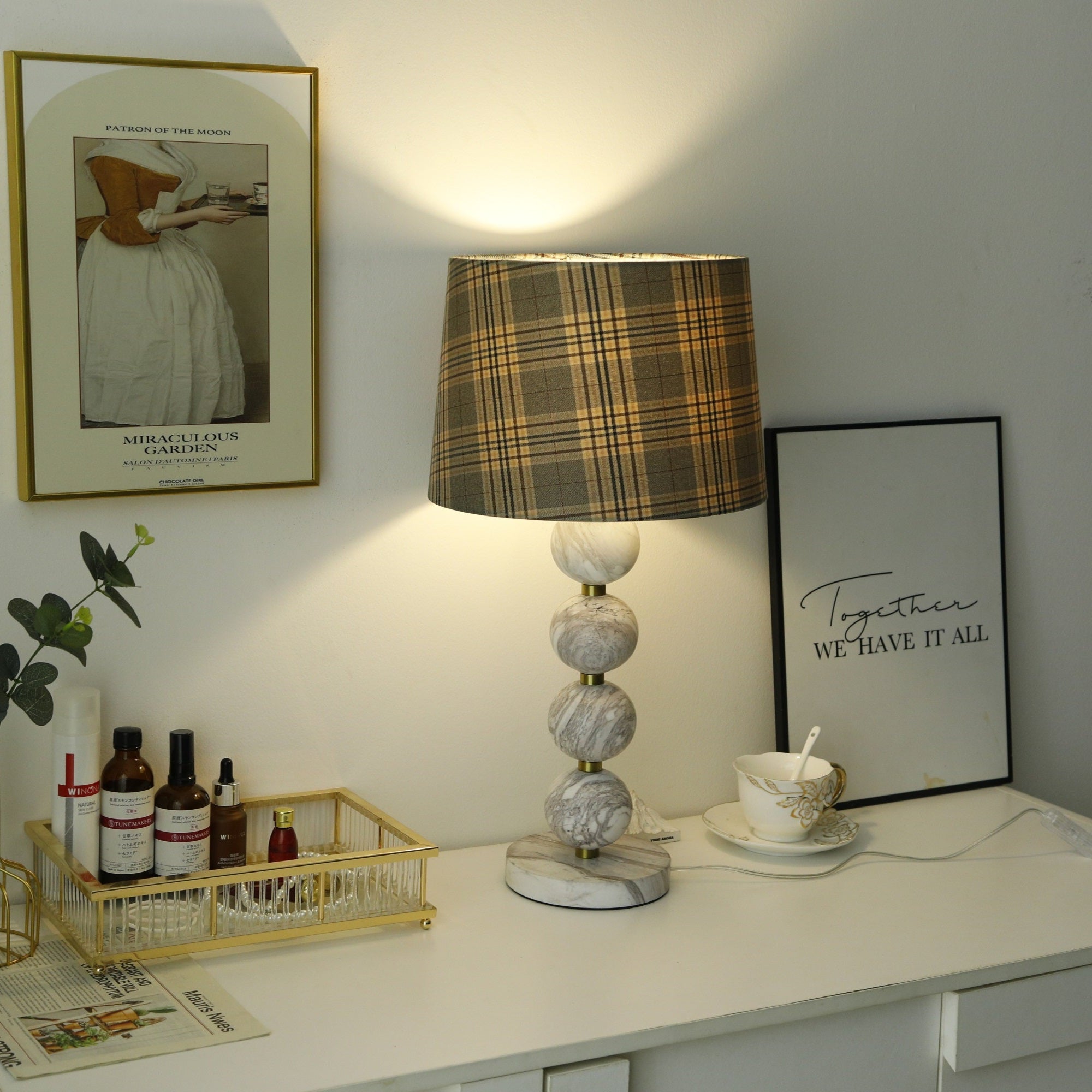 Rowan Modern Marble Table Lamp-Neutral Decor