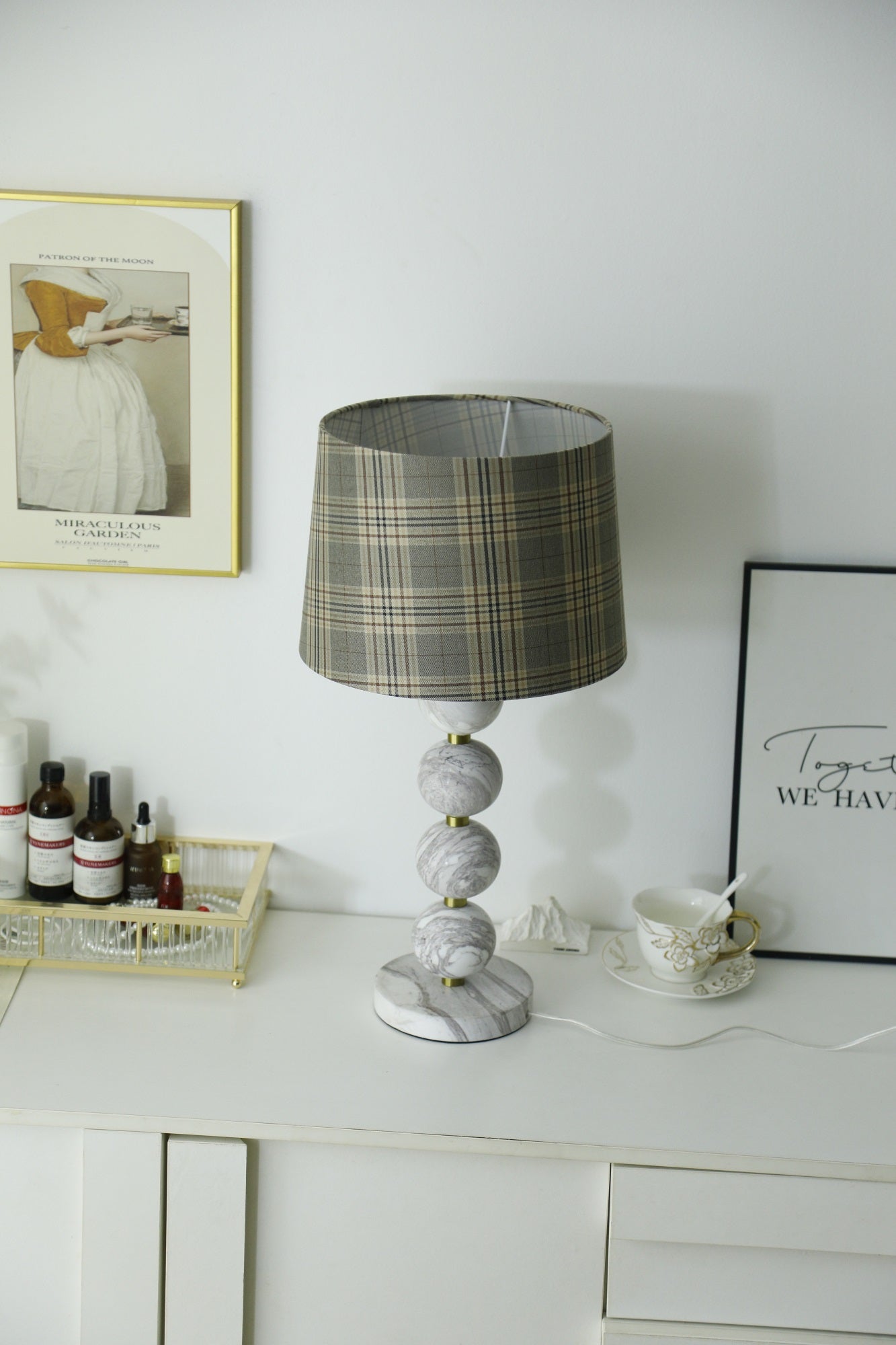 Rowan Modern Marble Table Lamp-Neutral Decor