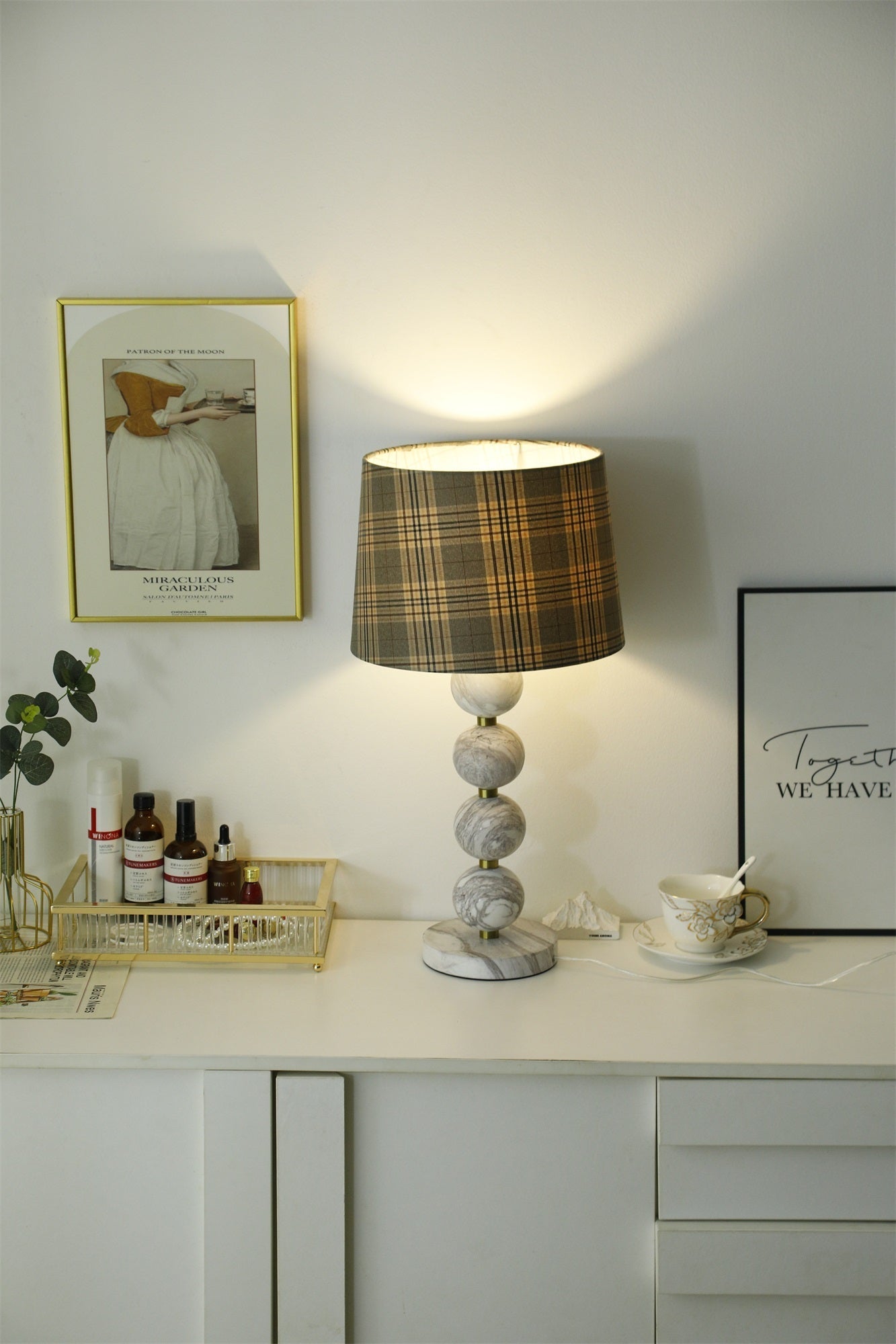 Rowan Modern Marble Table Lamp-Neutral Decor