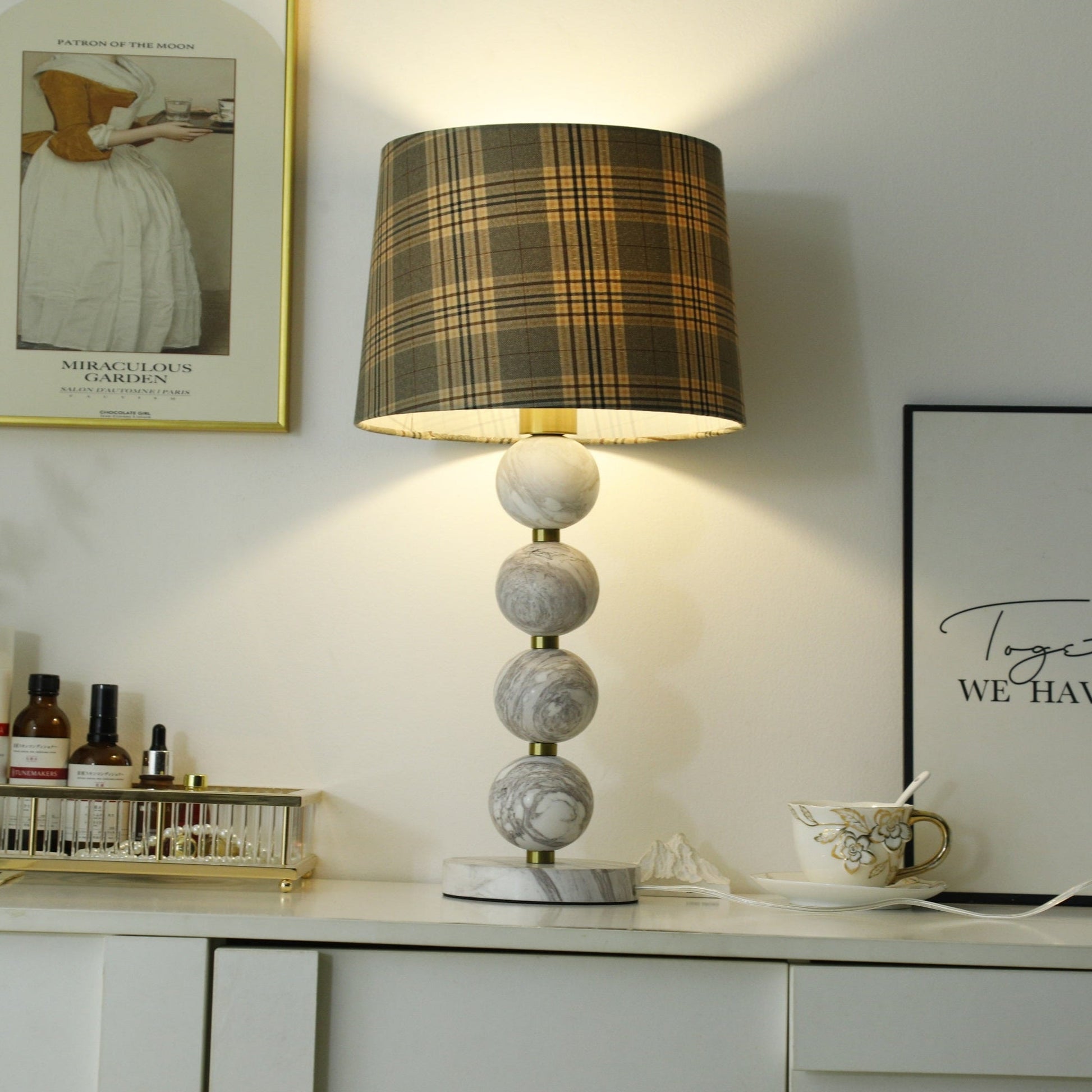 Rowan Modern Marble Table Lamp-Neutral Decor