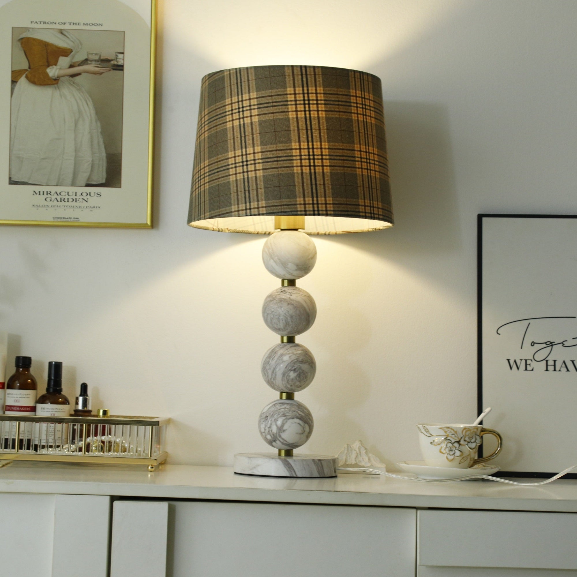 Rowan Modern Marble Table Lamp-Neutral Decor