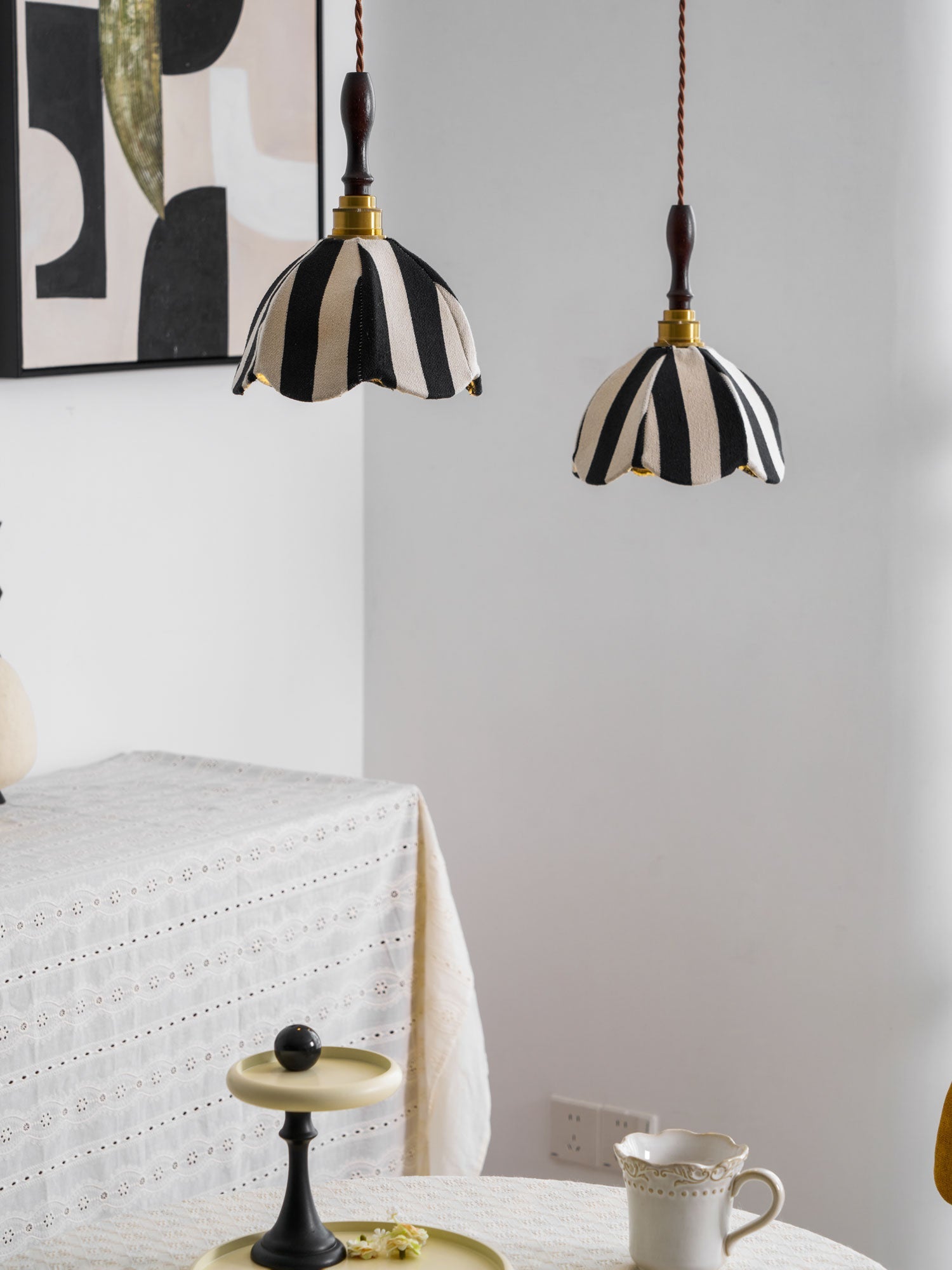 Isolder Fabric Pendant Light-Neutral Decor