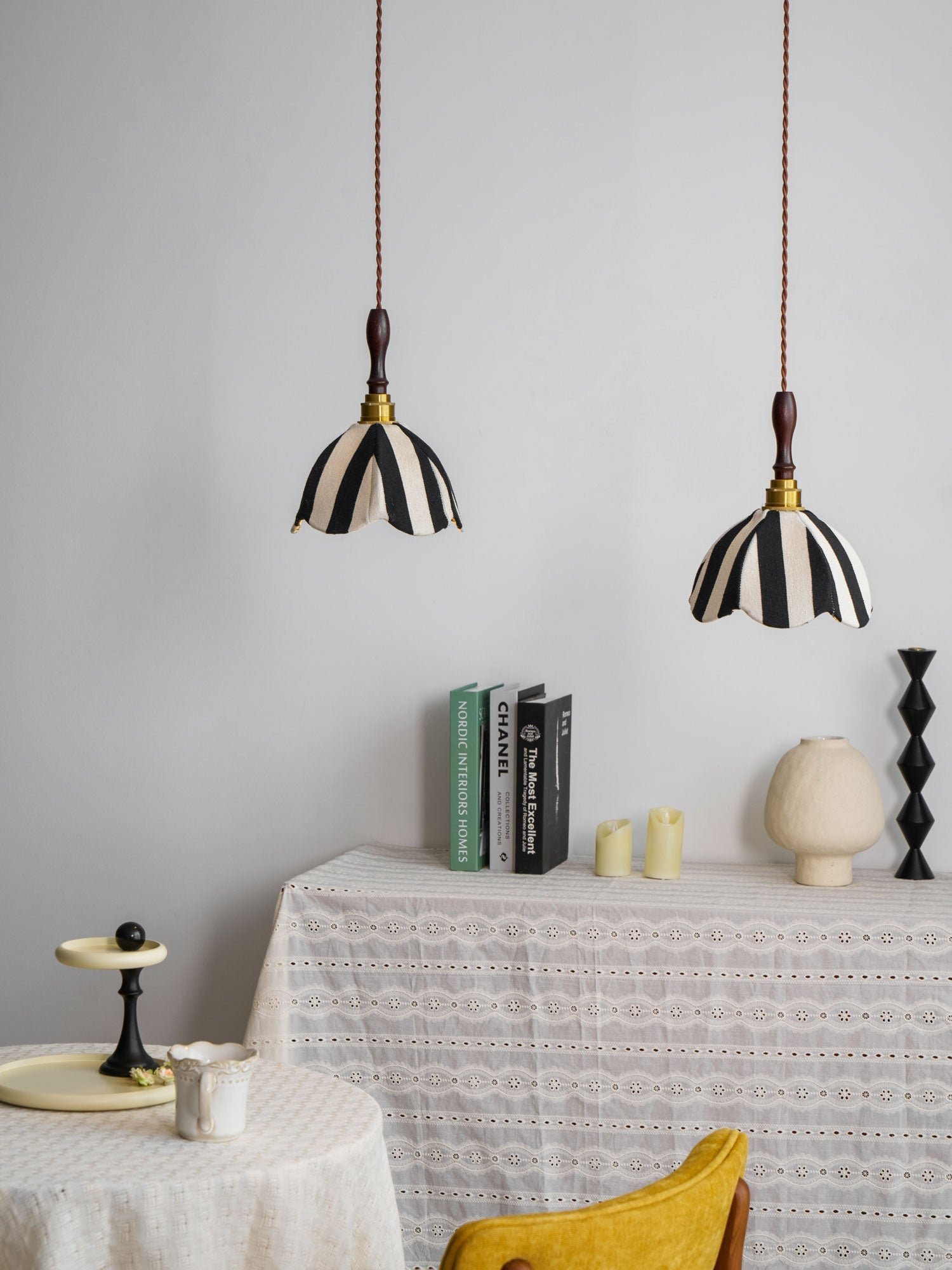 Isolder Fabric Pendant Light-Neutral Decor