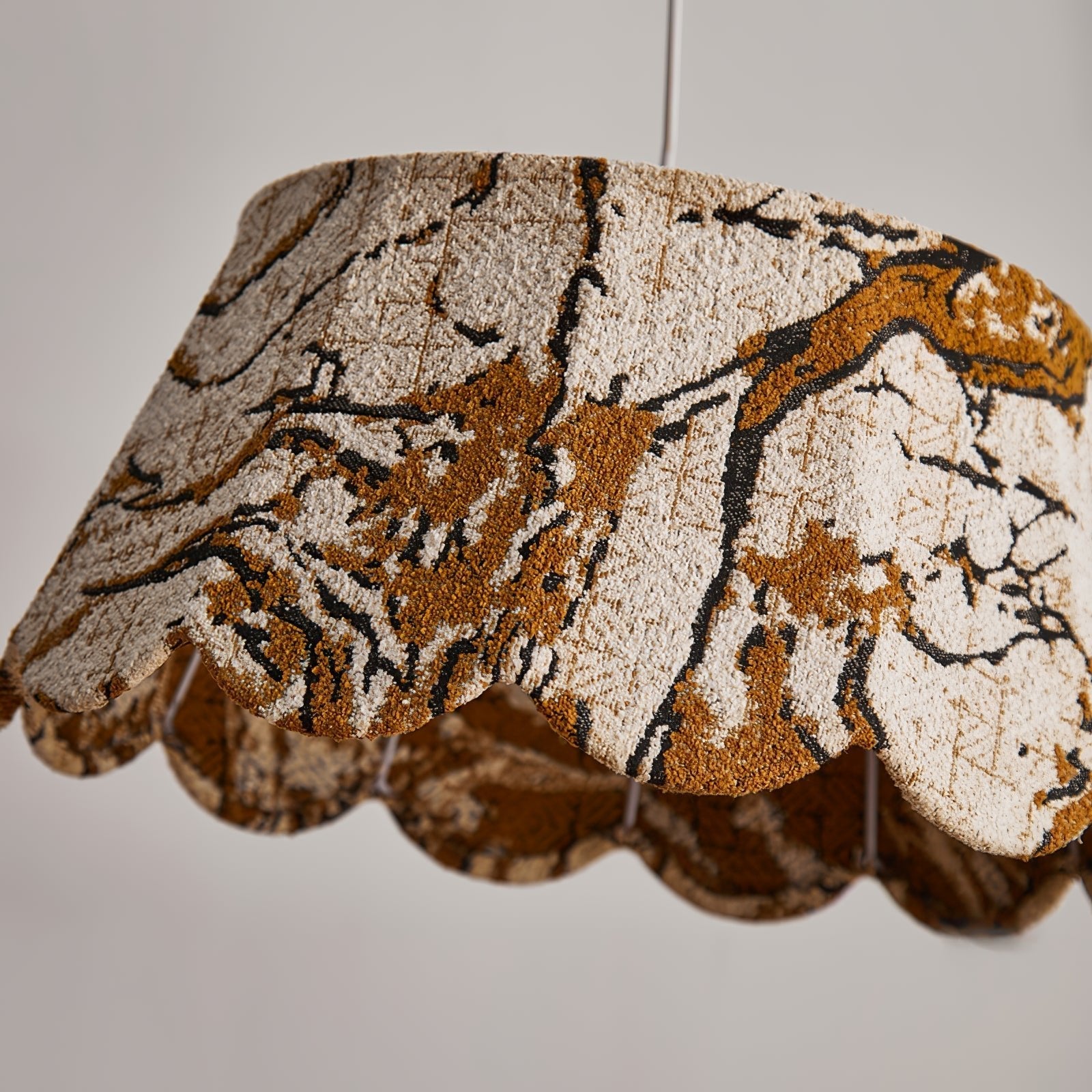 Vavenia Creativity Scallop Fabric Pendant Light-Neutral Decor