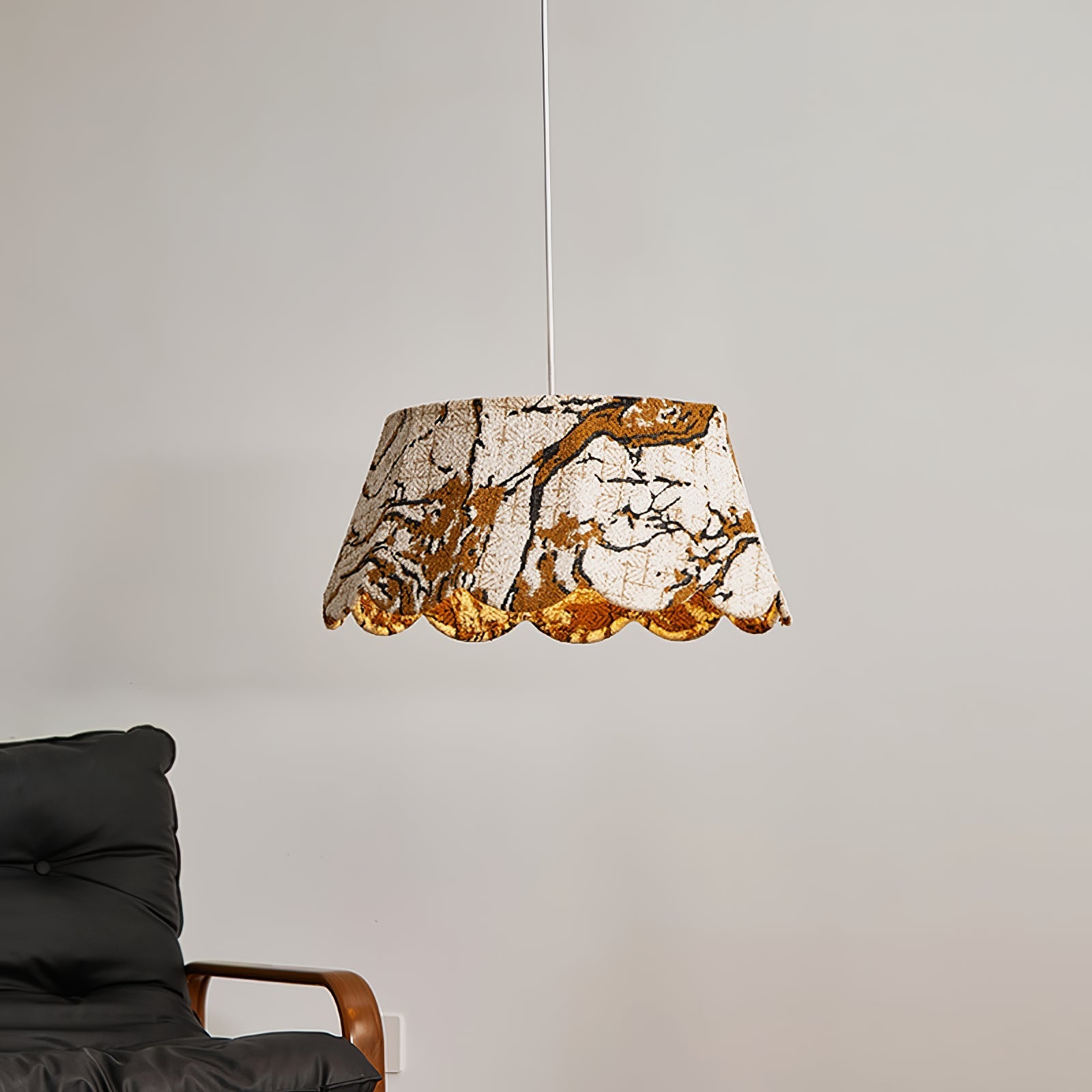 Vavenia Creativity Scallop Fabric Pendant Light-Neutral Decor