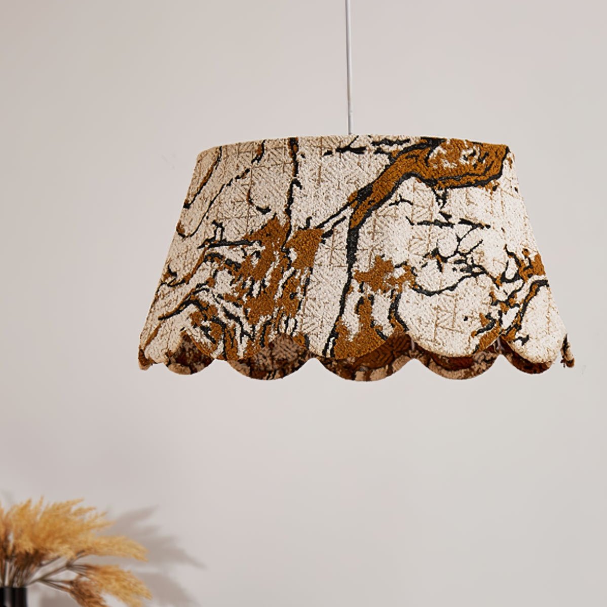 Vavenia Creativity Scallop Fabric Pendant Light-Neutral Decor