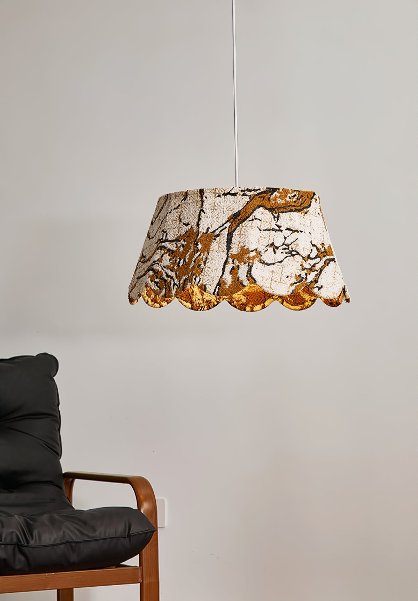 Vavenia Creativity Scallop Fabric Pendant Light-Neutral Decor