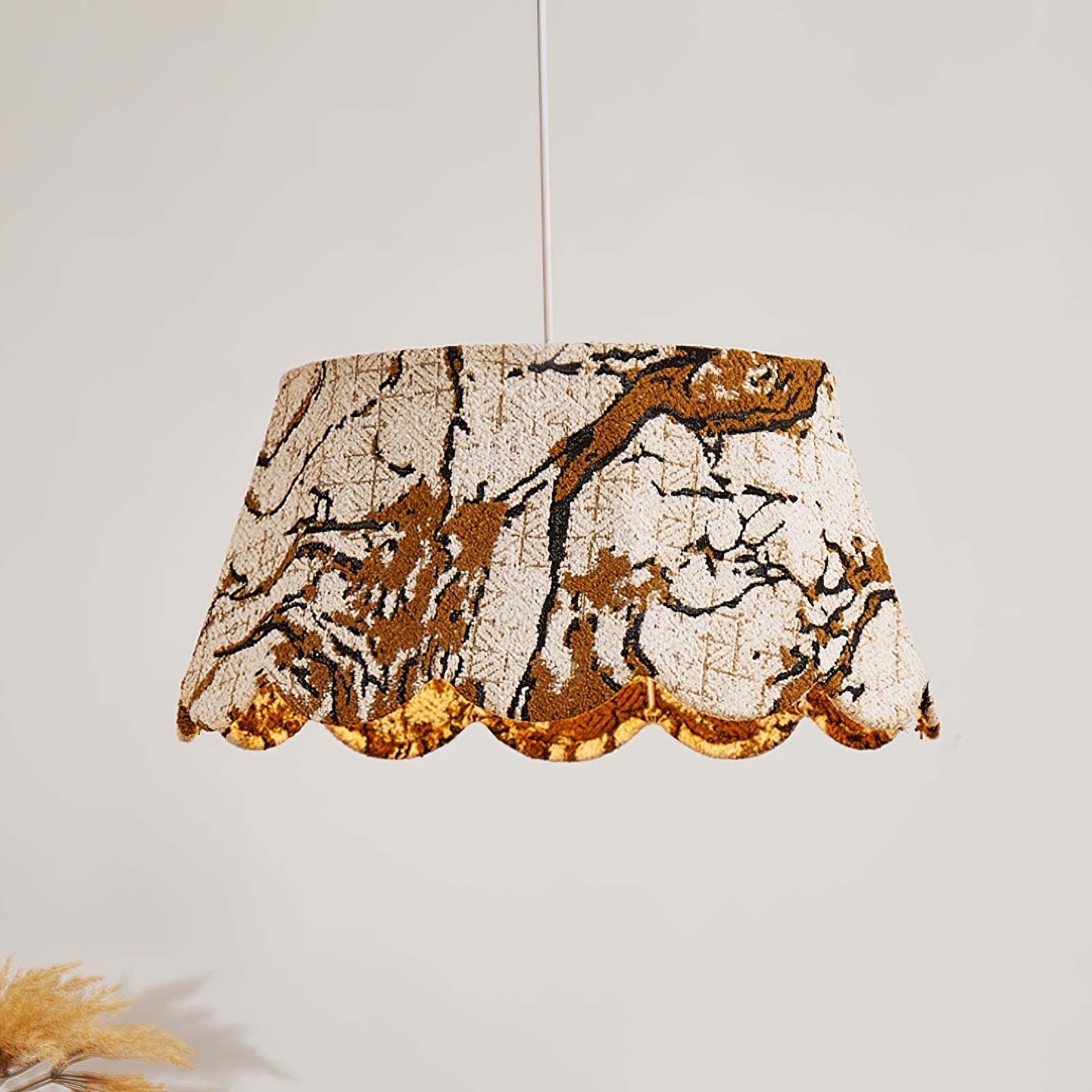 Vavenia Creativity Scallop Fabric Pendant Light-Neutral Decor