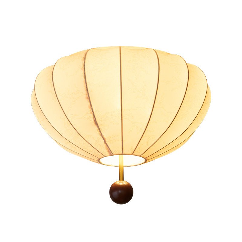 Lustra Ceiling Light Wood Fabric Lantern-Neutral Decor
