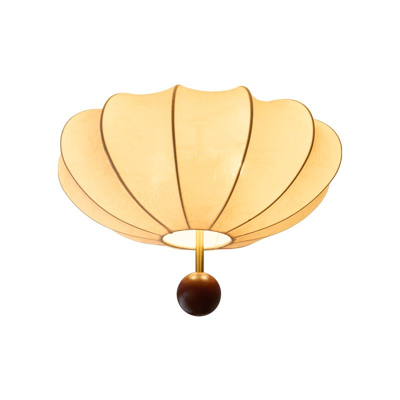 Lustra Ceiling Light Wood Fabric Lantern-Neutral Decor