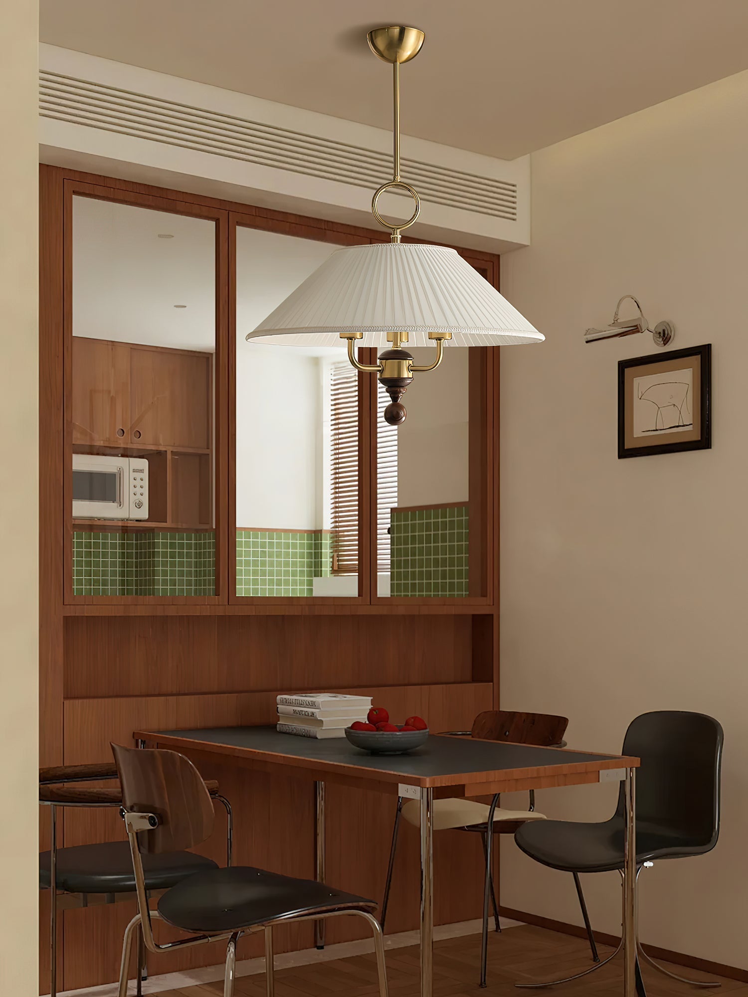 Xylren Pleated Pendant Light-Neutral Decor