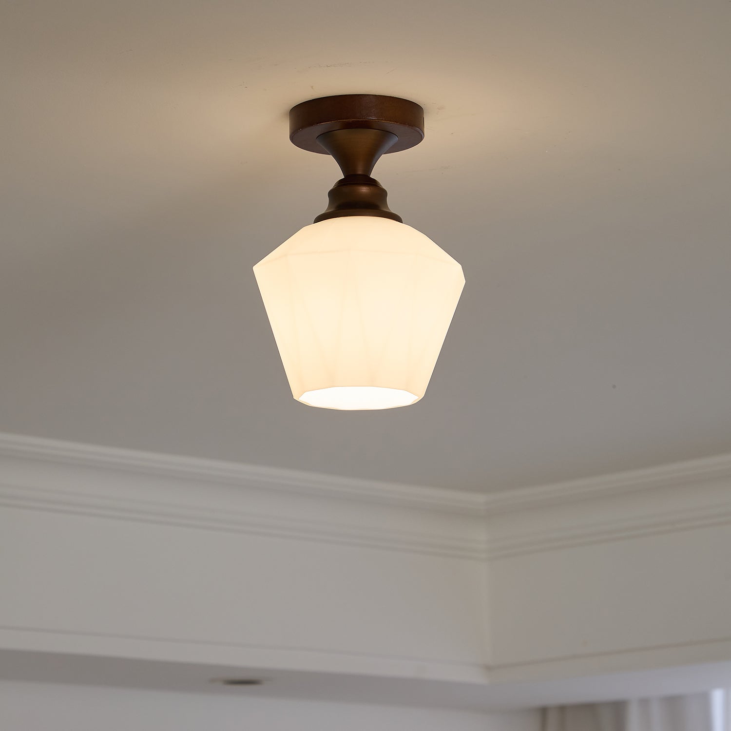 Alveneth Premium Nordic Art Glass Ceiling Lamp-Neutral Decor