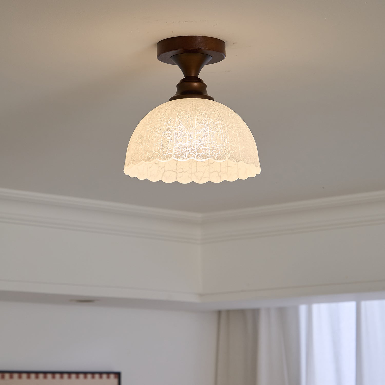 Alveneth Premium Nordic Art Glass Ceiling Lamp-Neutral Decor
