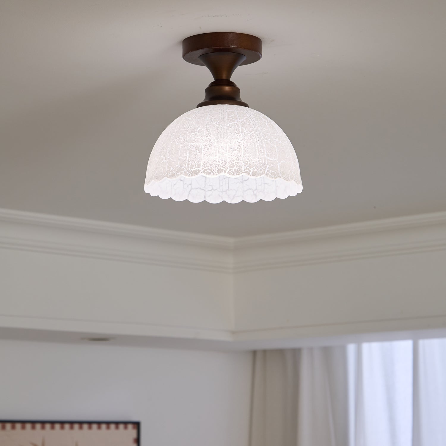 Alveneth Premium Nordic Art Glass Ceiling Lamp-Neutral Decor