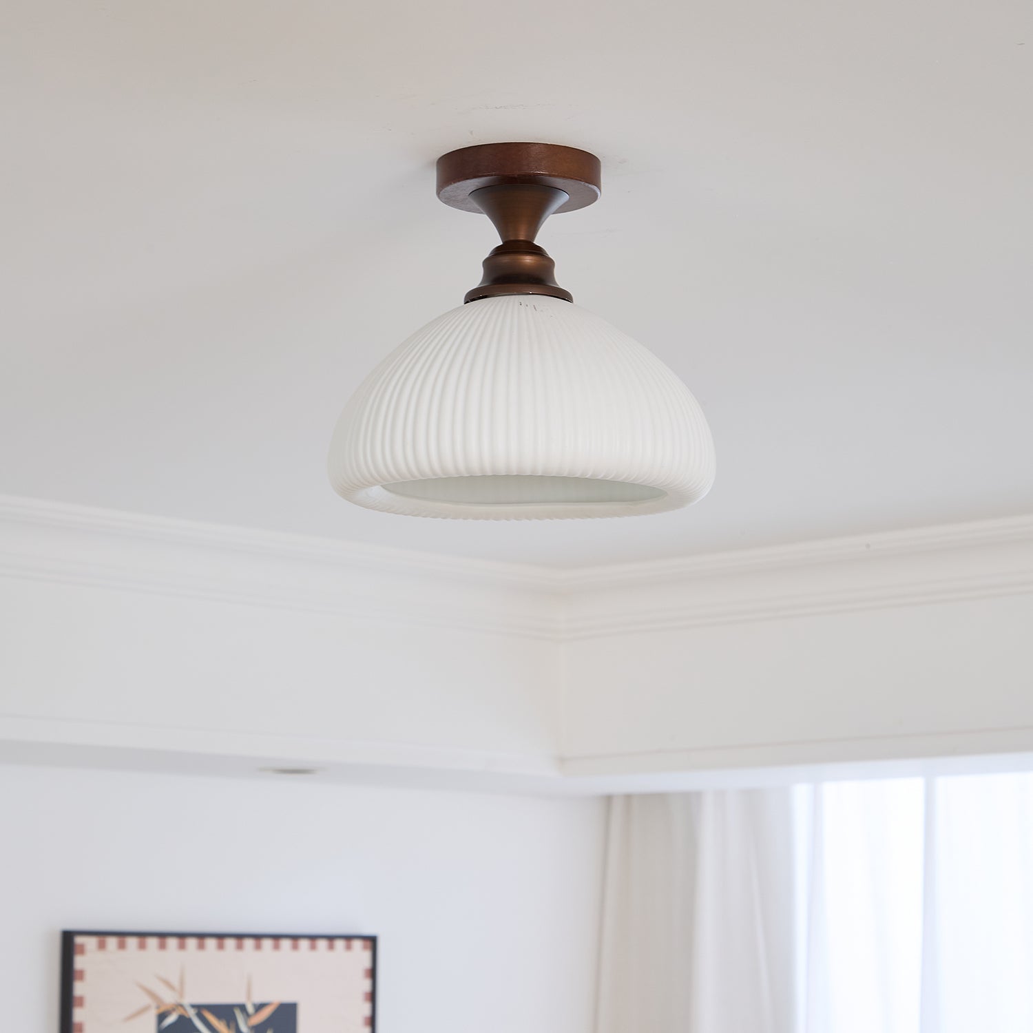Alveneth Premium Nordic Art Glass Ceiling Lamp-Neutral Decor