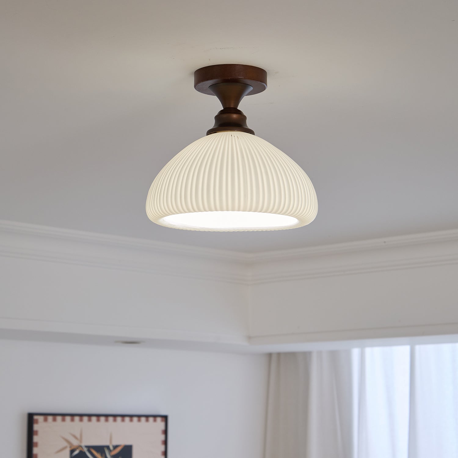 Alveneth Premium Nordic Art Glass Ceiling Lamp-Neutral Decor