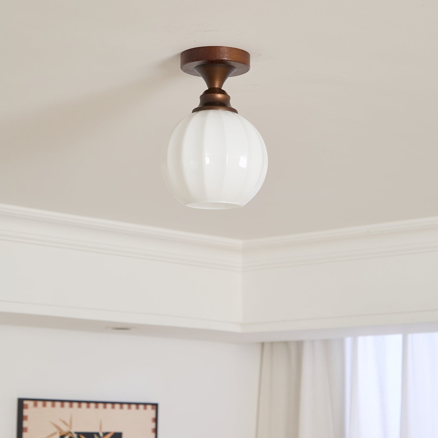 Alveneth Premium Nordic Art Glass Ceiling Lamp-Neutral Decor