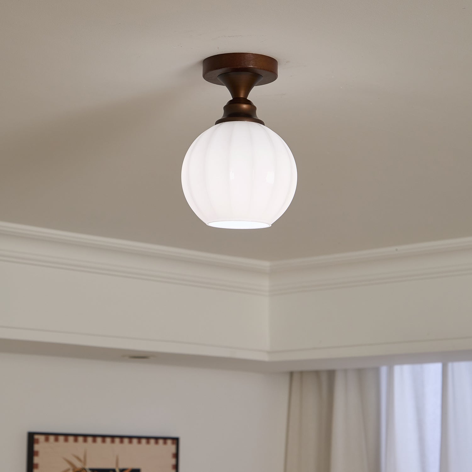 Alveneth Premium Nordic Art Glass Ceiling Lamp-Neutral Decor