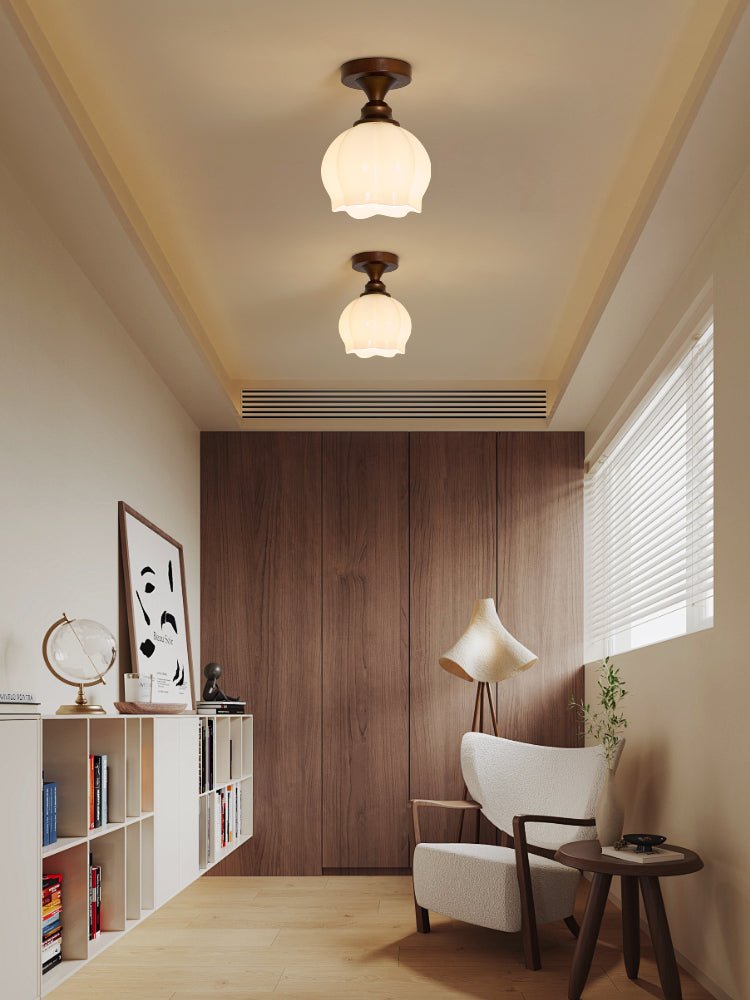 Alveneth Premium Nordic Art Glass Ceiling Lamp-Neutral Decor
