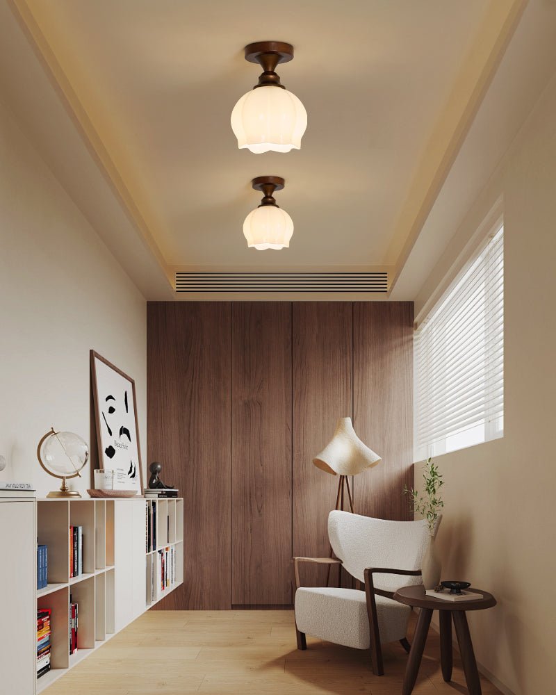 Alveneth Premium Nordic Art Glass Ceiling Lamp-Neutral Decor