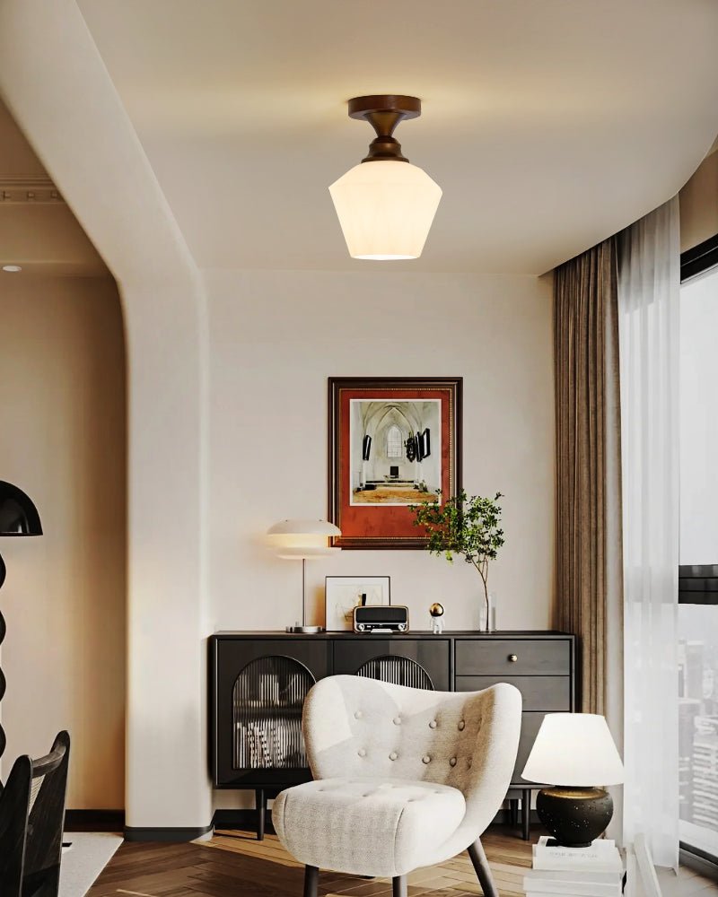Alveneth Premium Nordic Art Glass Ceiling Lamp-Neutral Decor