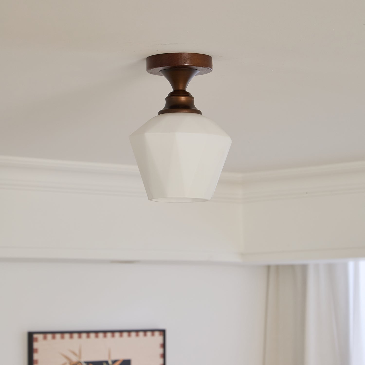 Alveneth Premium Nordic Art Glass Ceiling Lamp-Neutral Decor