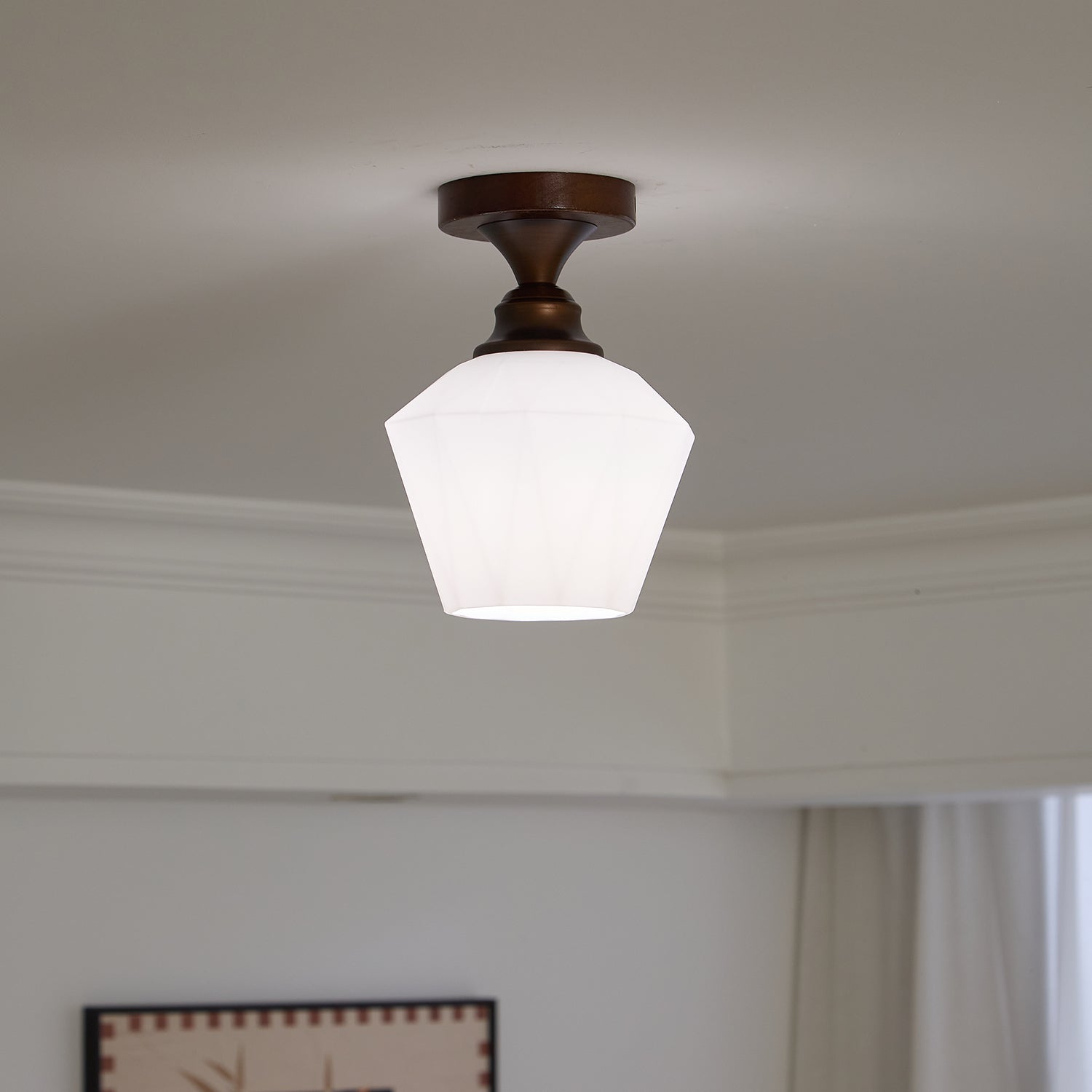 Alveneth Premium Nordic Art Glass Ceiling Lamp-Neutral Decor