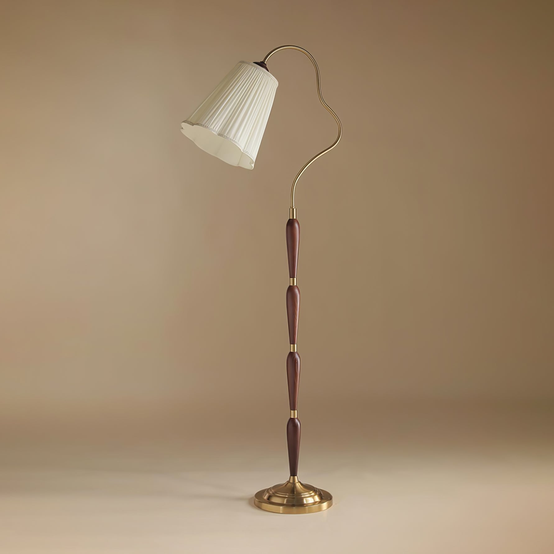 Foster Vintage Wood Floor Lamp-Neutral Decor