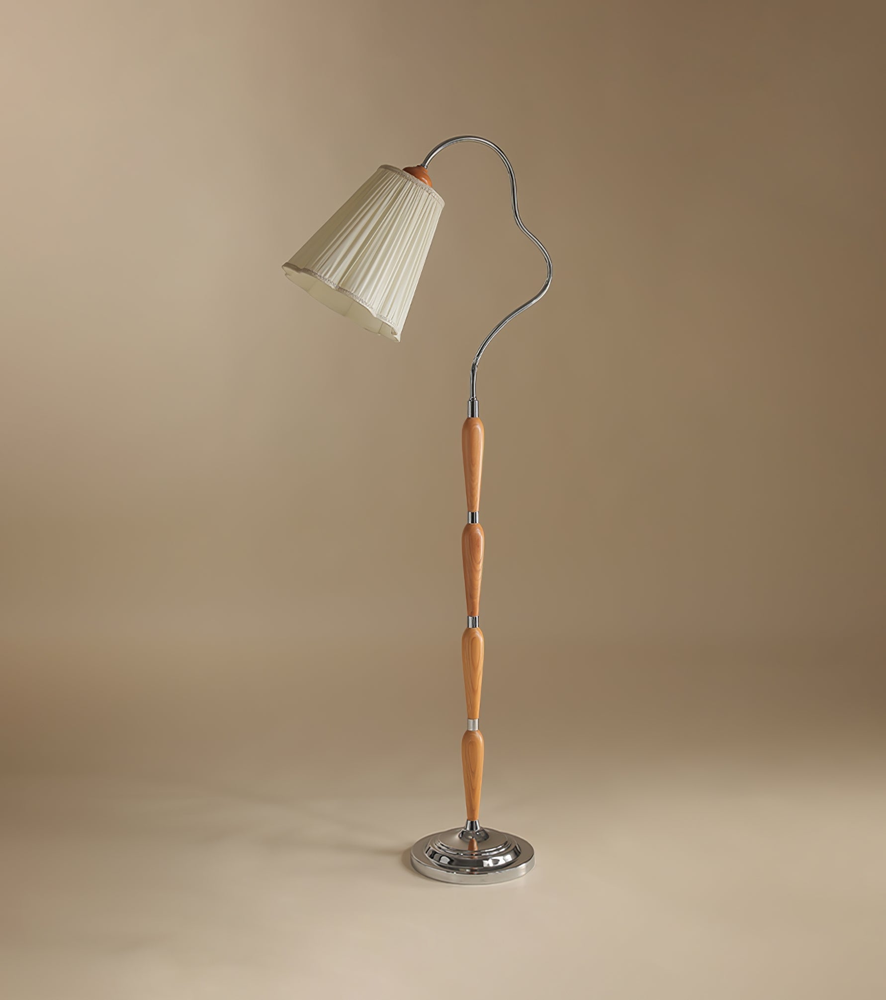 Foster Vintage Wood Floor Lamp-Neutral Decor