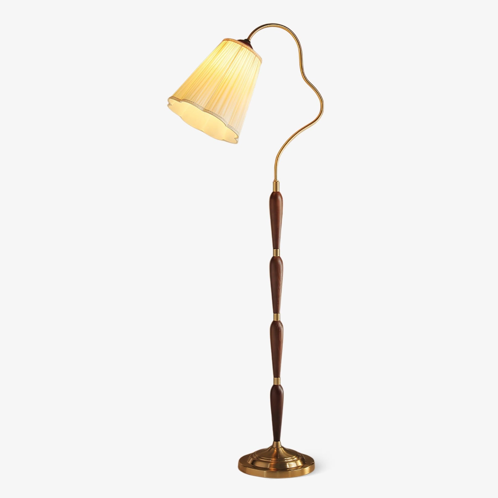 Foster Vintage Wood Floor Lamp-Neutral Decor