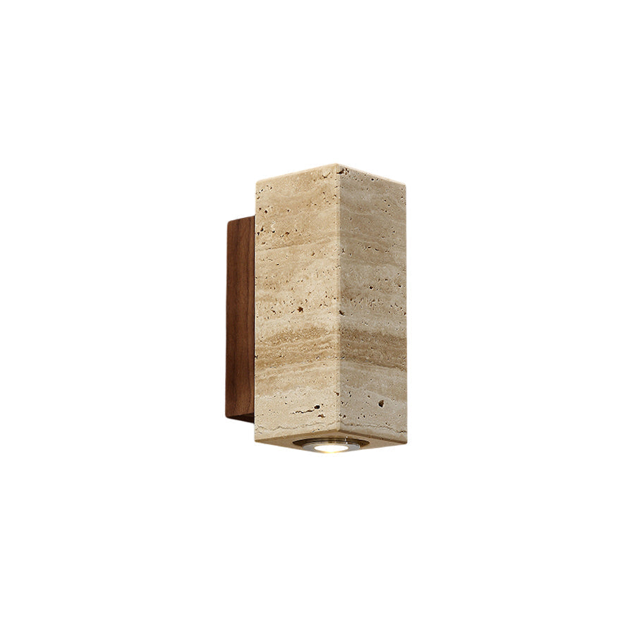 Lyra Travertine Wall Lamp