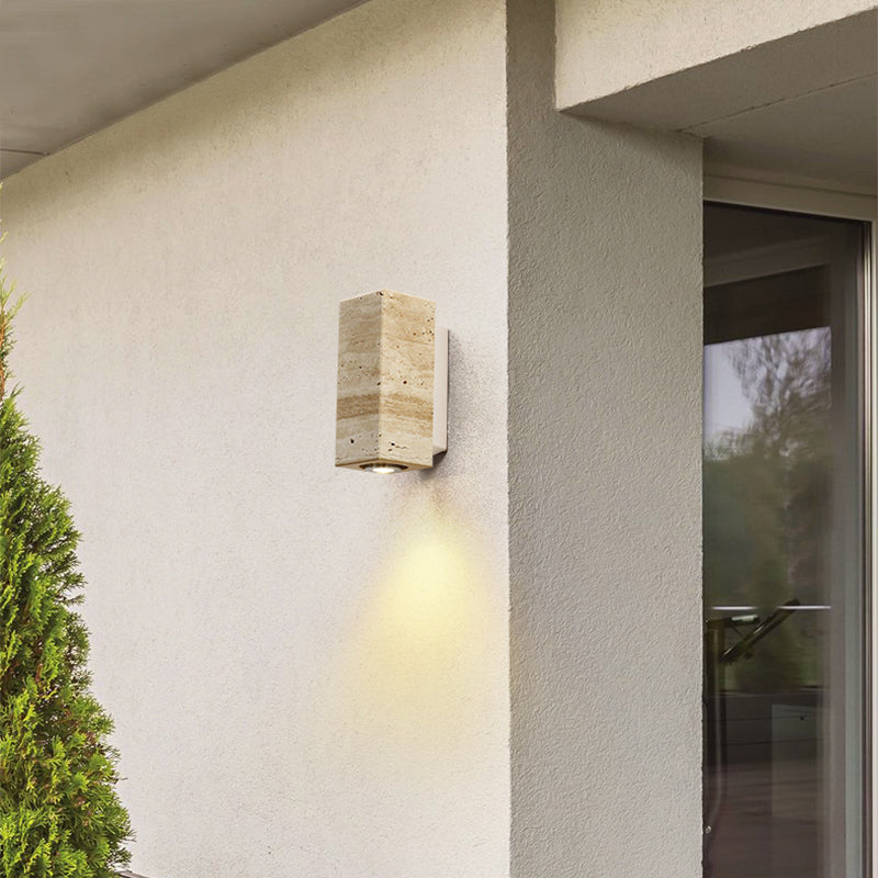 Lyra Travertine Wall Lamp