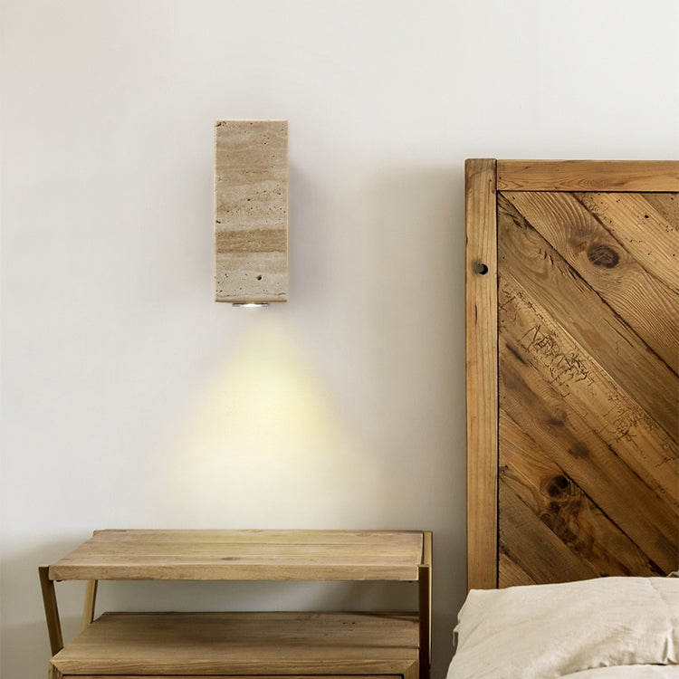 Lyra Travertine Wall Lamp