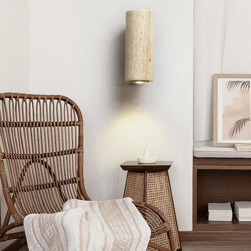 Lyra Travertine Wall Lamp