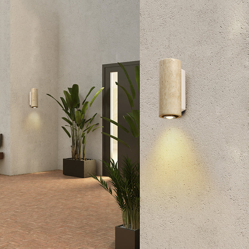 Lyra Travertine Wall Lamp