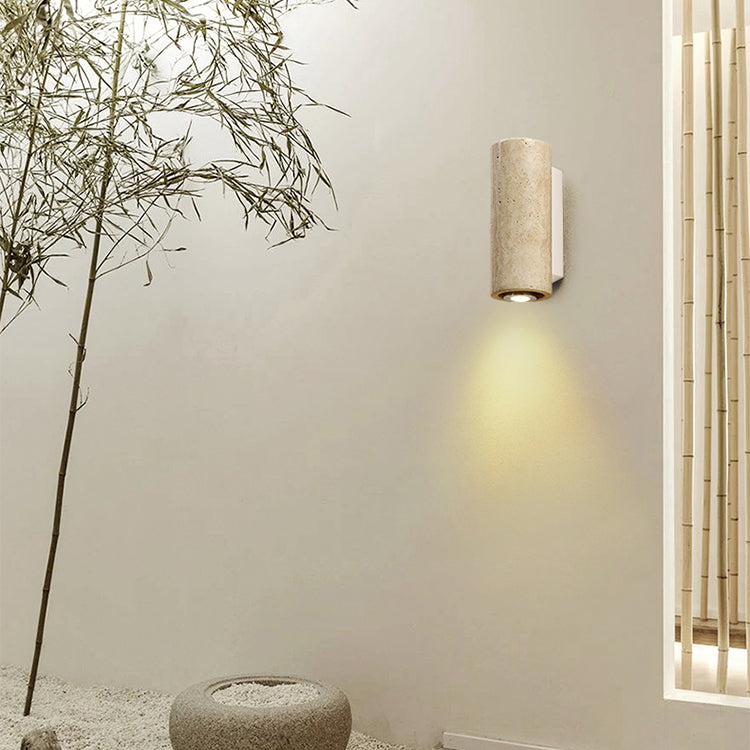 Lyra Travertine Wall Lamp