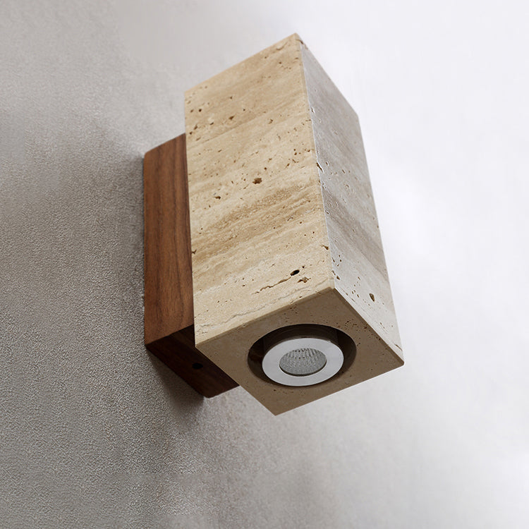 Lyra Travertine Wall Lamp