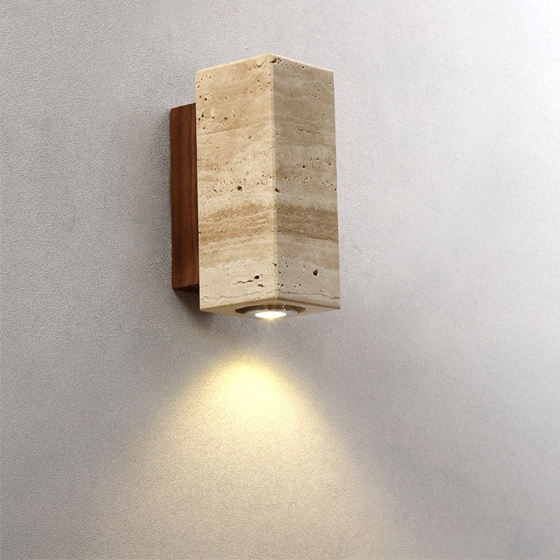 Lyra Travertine Wall Lamp
