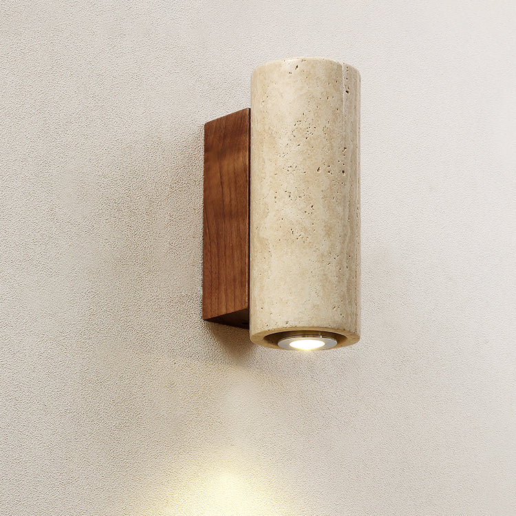 Lyra Travertine Wall Lamp
