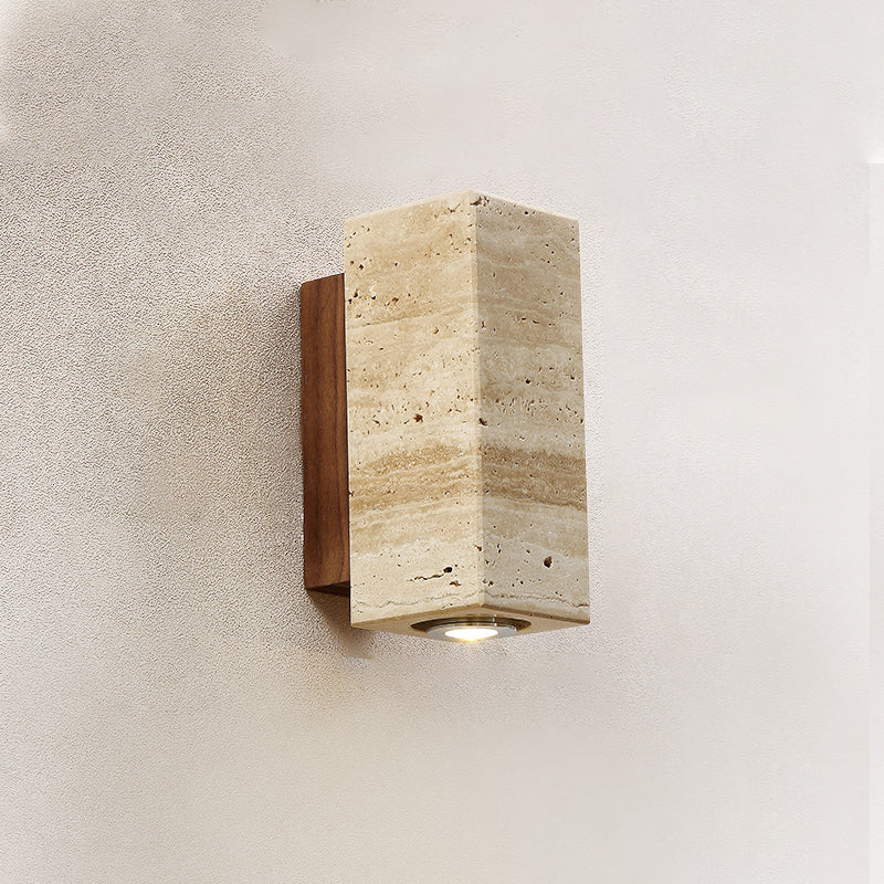 Lyra Travertine Wall Lamp