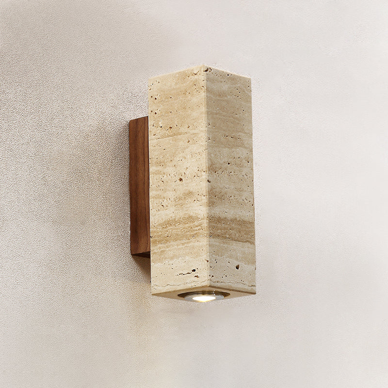 Lyra Travertine Wall Lamp