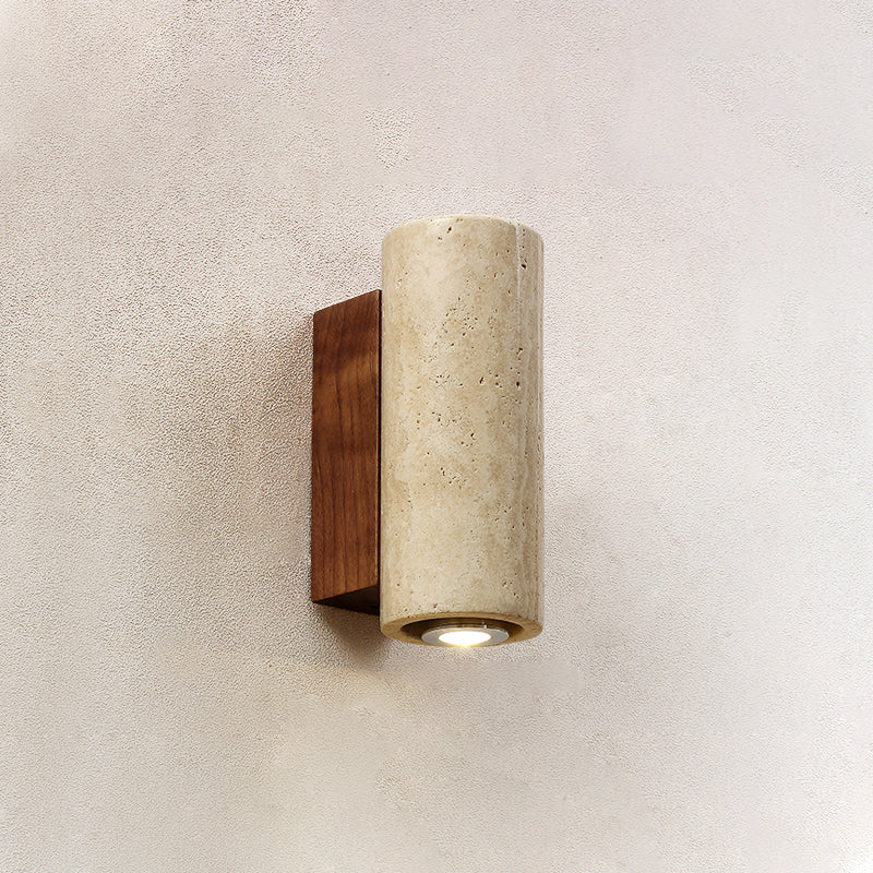 Lyra Travertine Wall Lamp