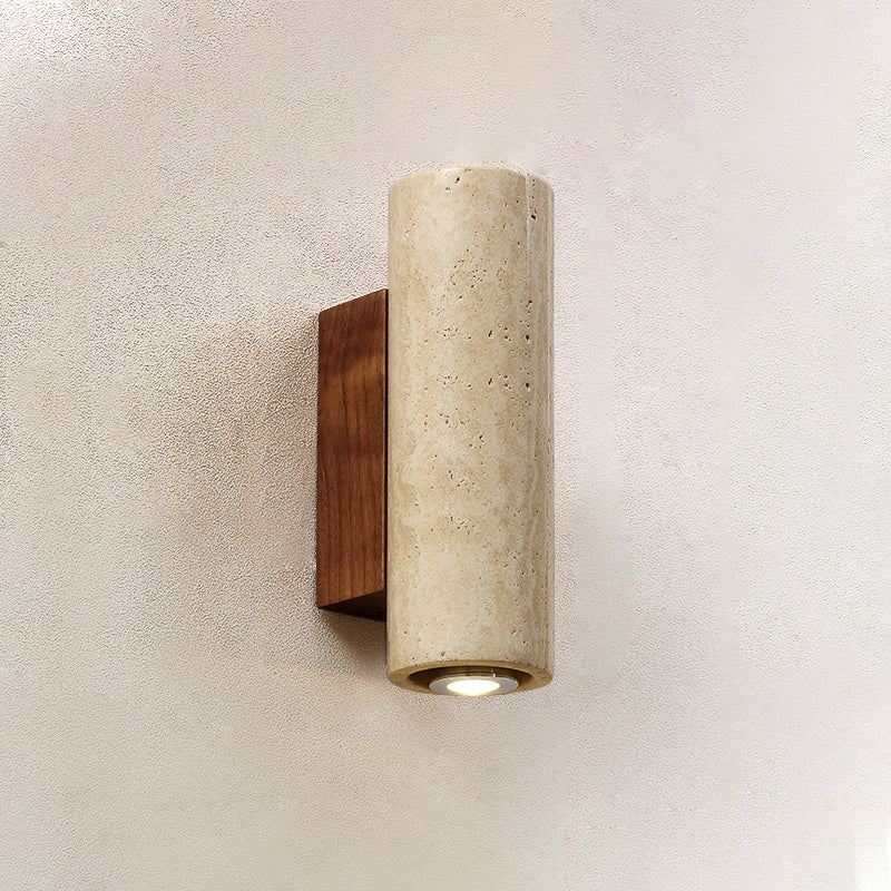 Lyra Travertine Wall Lamp