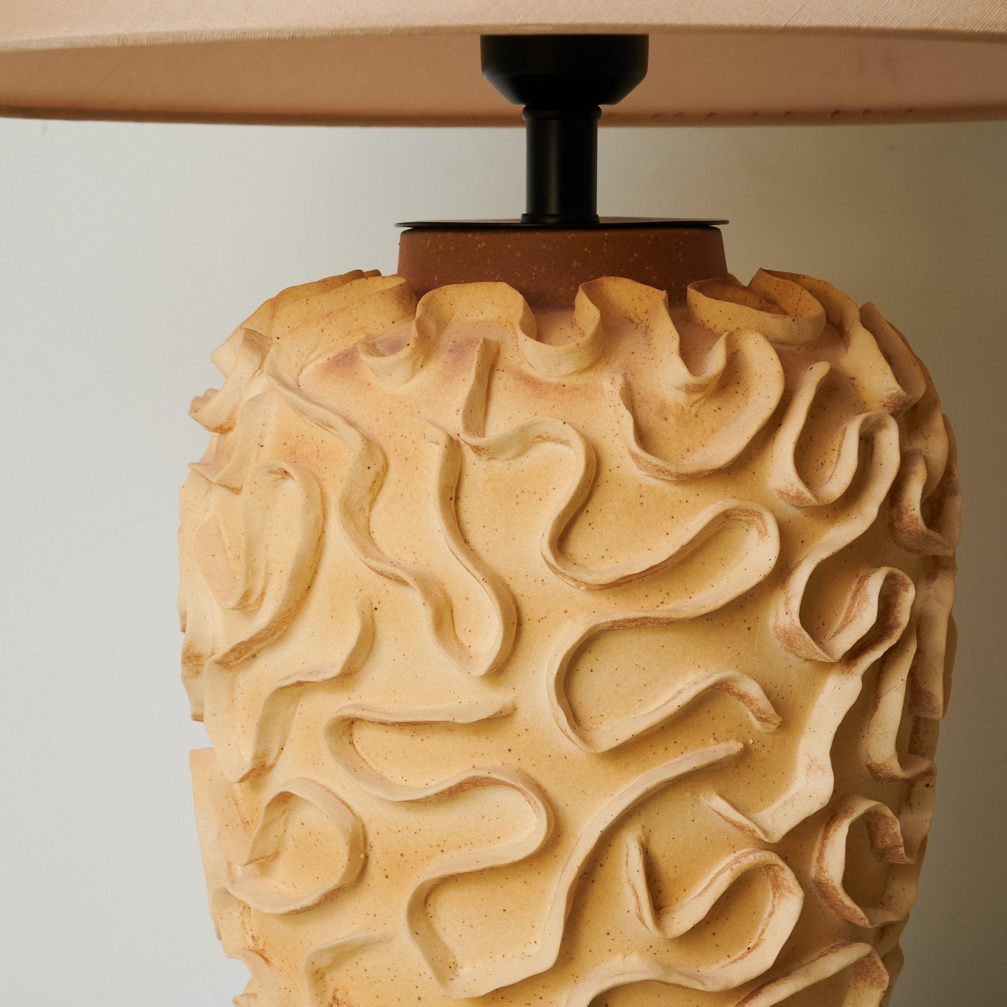 Isaac Vintage Ceramics Table Lamp-Neutral Decor