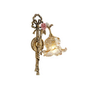 Margaux Fleur Wall Lamp in Antique Bronze finish with a single head.