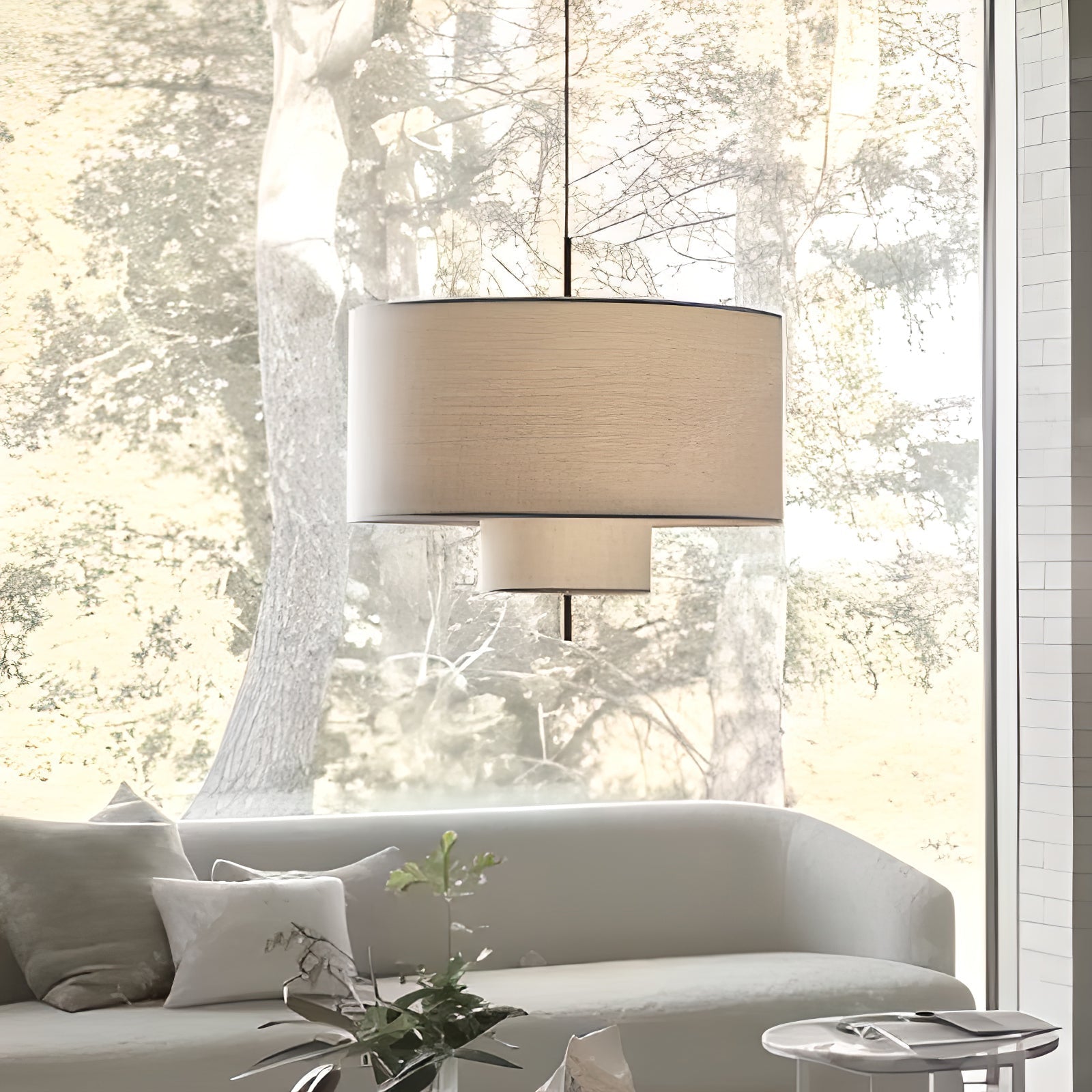 Ulphaa Modern Minimalist Fabric Pendant Lamp-Neutral Decor