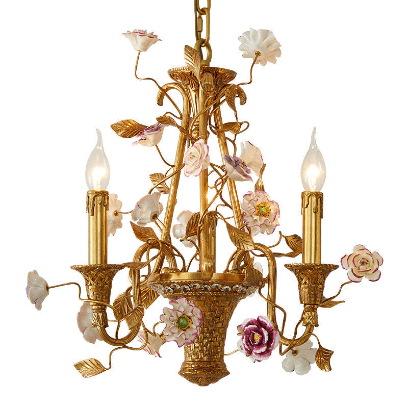 Marguerite Chandelier against a neutral wall.