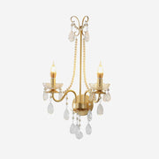 Wall Lamp Metal Crystal Pearls Ornate Elegant Chic Home Elegant