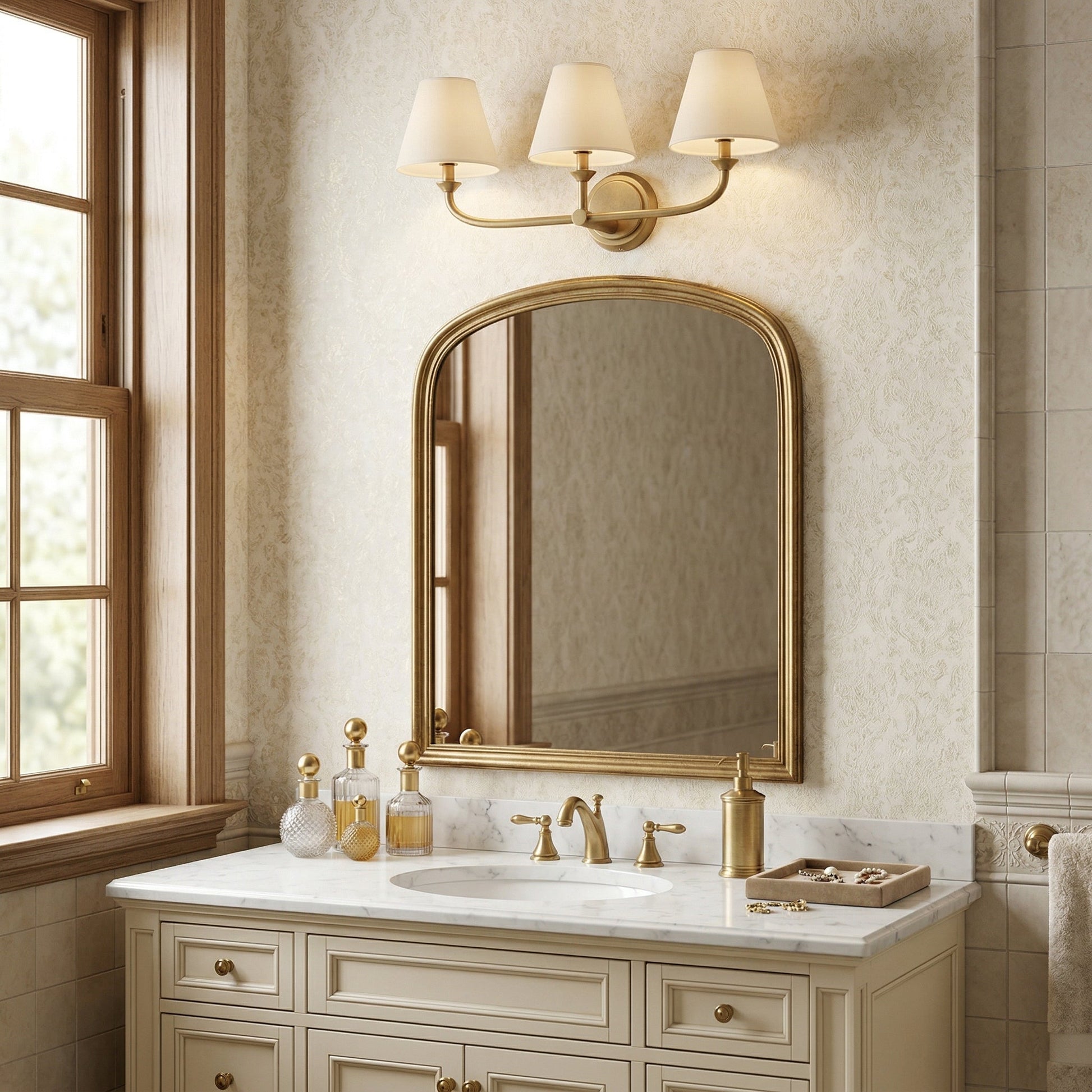 The Greta Wall Lamp shown in a clean white finish.