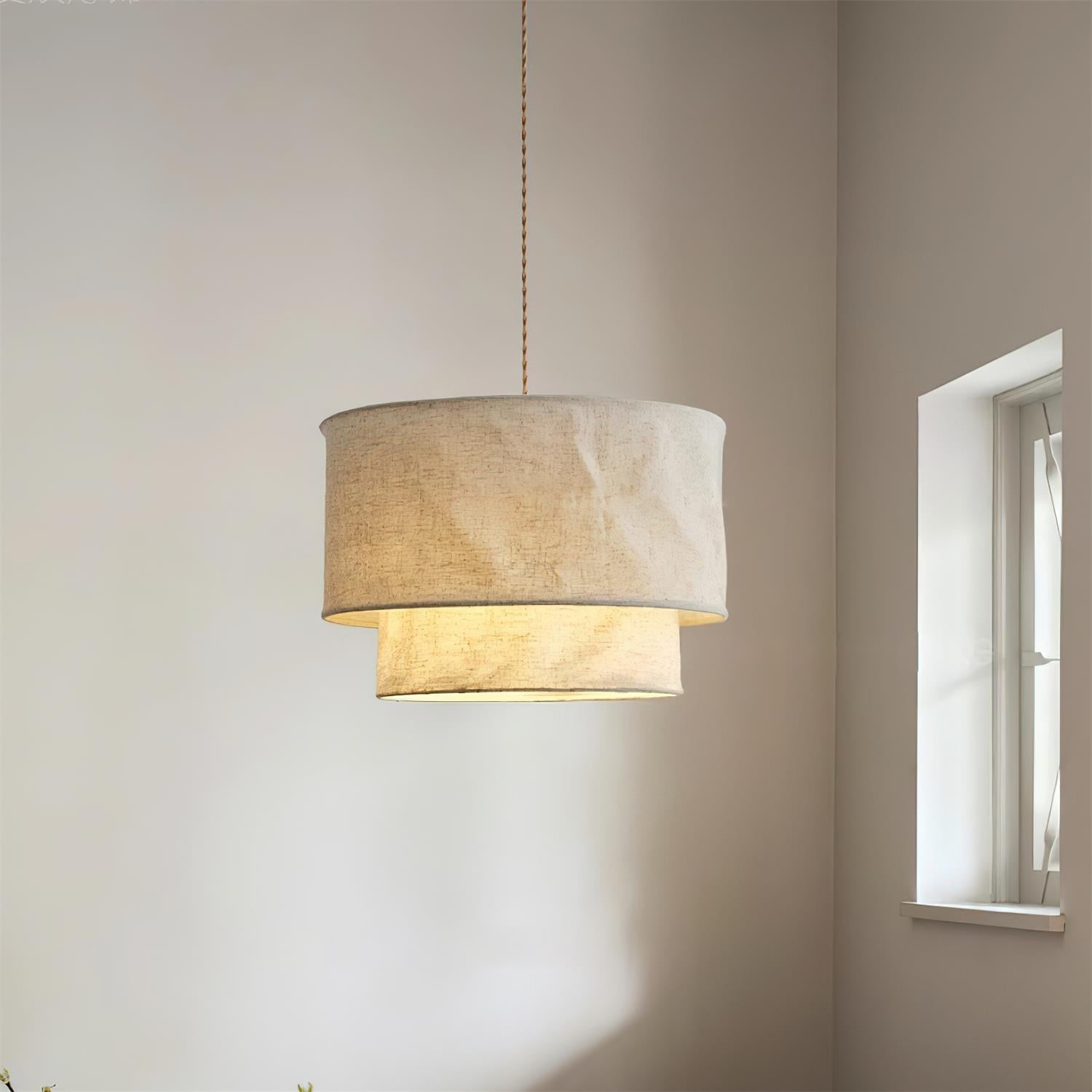 Nuvai Natural Linen Pendant Light